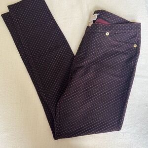 MICHAEL Michael Kors Burgundy Polka Dot Jeggings (M)
